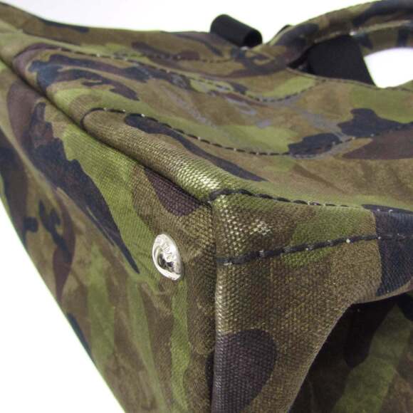 PRADA Brown Canvas Shoulder Bag - Picture 5 of 12